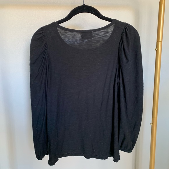 Nation Black Puff Sleeve Tee - Picture 4 of 5